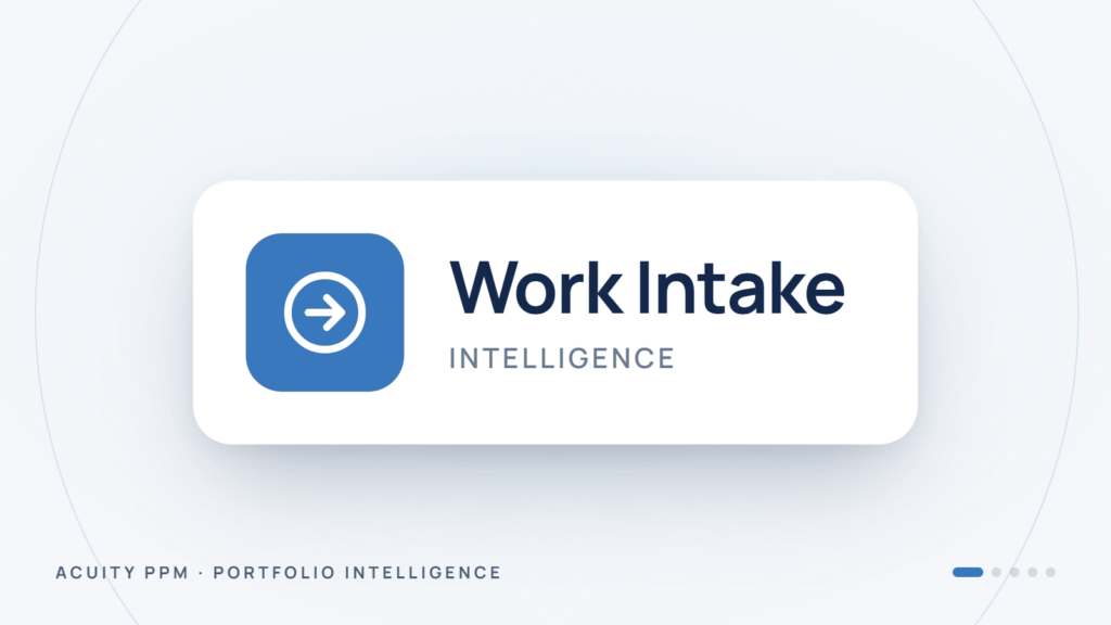 Acuity PPM Work Intake Intelligence