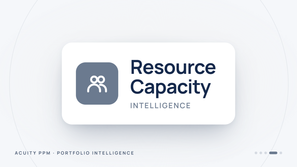 Acuity PPM Resource Capacity Intelligence