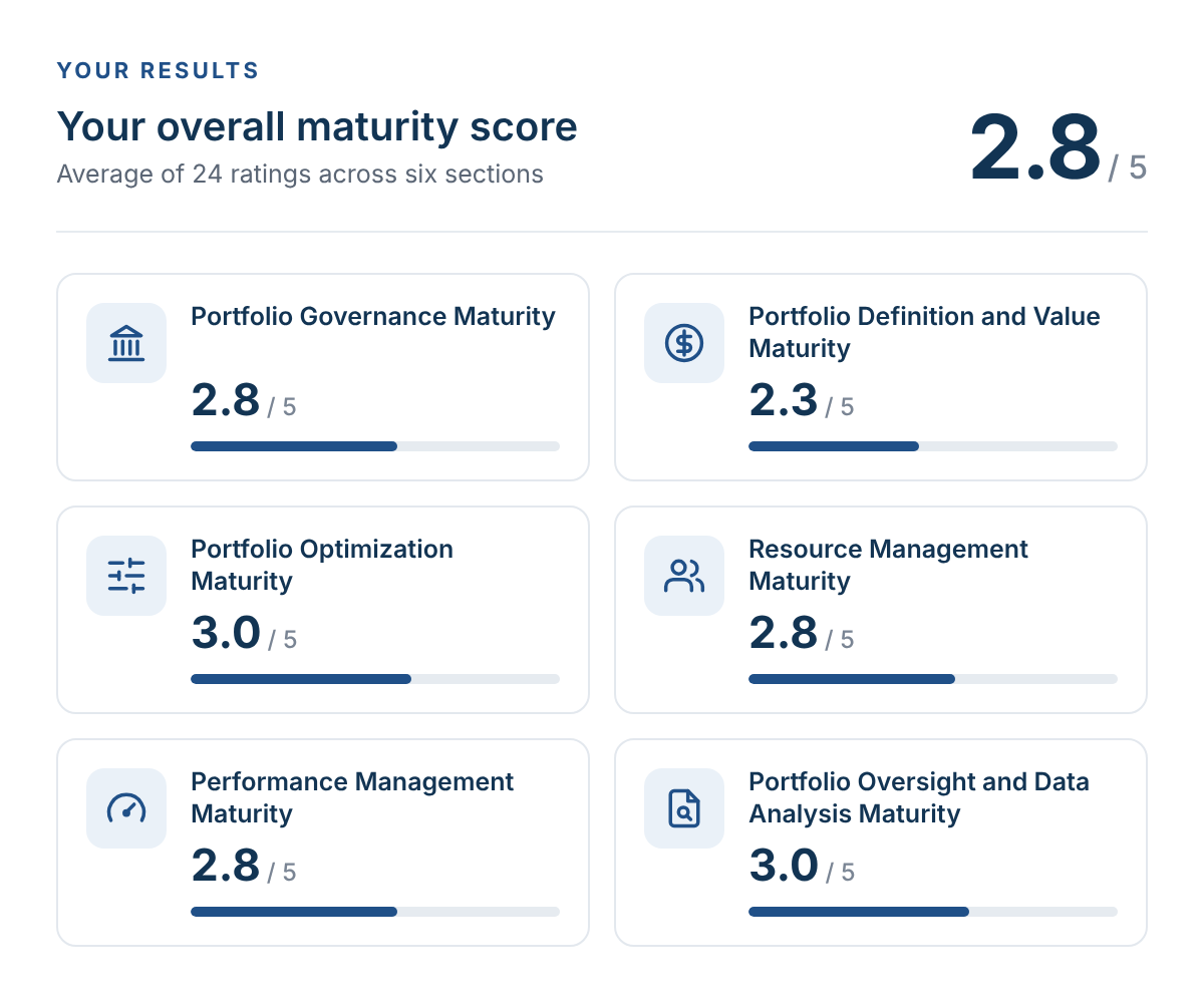 Acuity PPM Maturity Results Example
